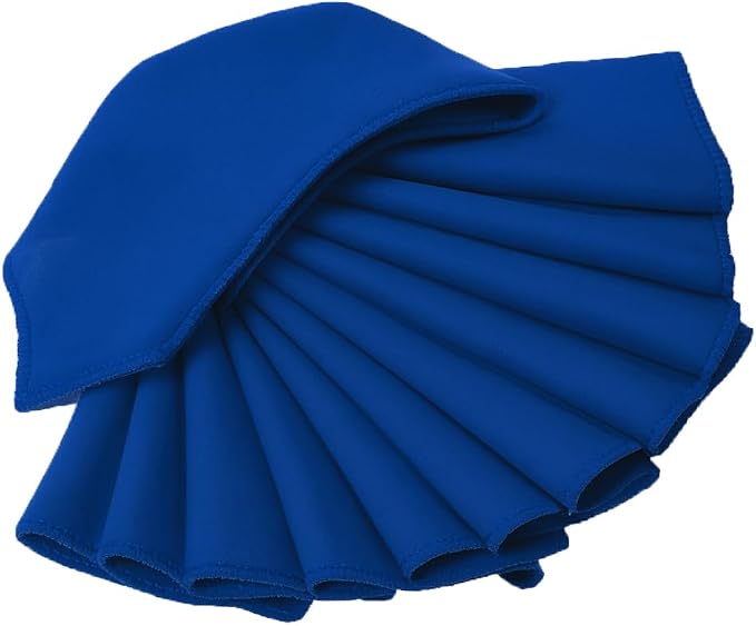 Pack of 25 PCS Cloth Napkins 17x17 inch Washable Polyester Dinner Napkins Soft Table Napkins for Wedding Party Dining Banquet Bistro Decoration - Royal Blue - Image 4