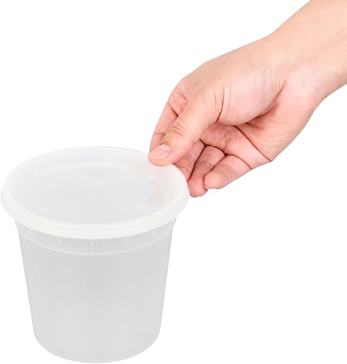 Restaurantware-Asporto 24 Ounce To Go Boxes, 100 Microwavable Round Soup Containers - Clear Plastic Lids Included, Do Not Contain BPA, Clear Plastic Soup Containers, Disposable - Image 7