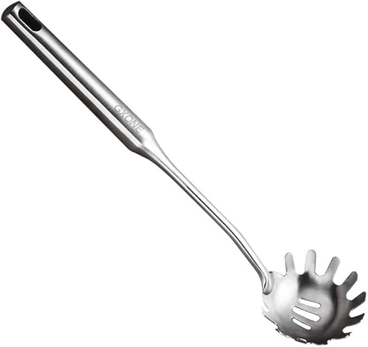 Spaghetti Spoon,304 Stainless Steel Pasta Spoon,Silver/13.8Inch | Long handle,cooking utensils for kitchen,cooking noodles/pasta by GXONEHomeKitchen