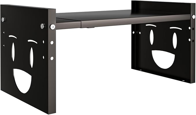Fun-Face Expandable Cabinet Shelf Organizer,Adjustable Height & Width, Stackable Metal Storage Rack,Kitchen Spice Rack, Pantry Shelf, Countertops (1, Black) by Ipotivespaceorganization