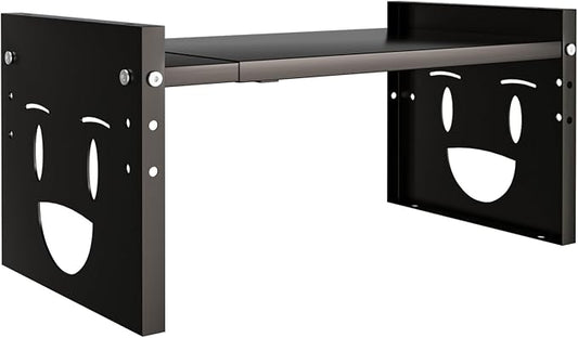 Fun-Face Expandable Cabinet Shelf Organizer,Adjustable Height & Width, Stackable Metal Storage Rack,Kitchen Spice Rack, Pantry Shelf, Countertops (1, Black) by Ipotivespaceorganization