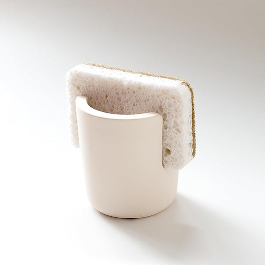 Diatomite Stoneware Sponge Holder & Sink Caddy, Drying Stone Kitchen Sink Organizer for Counter, Water-Absorbing Diatomaceous Earth Sponge Tray for Kitchen & Bathroom Countertop by Unknown