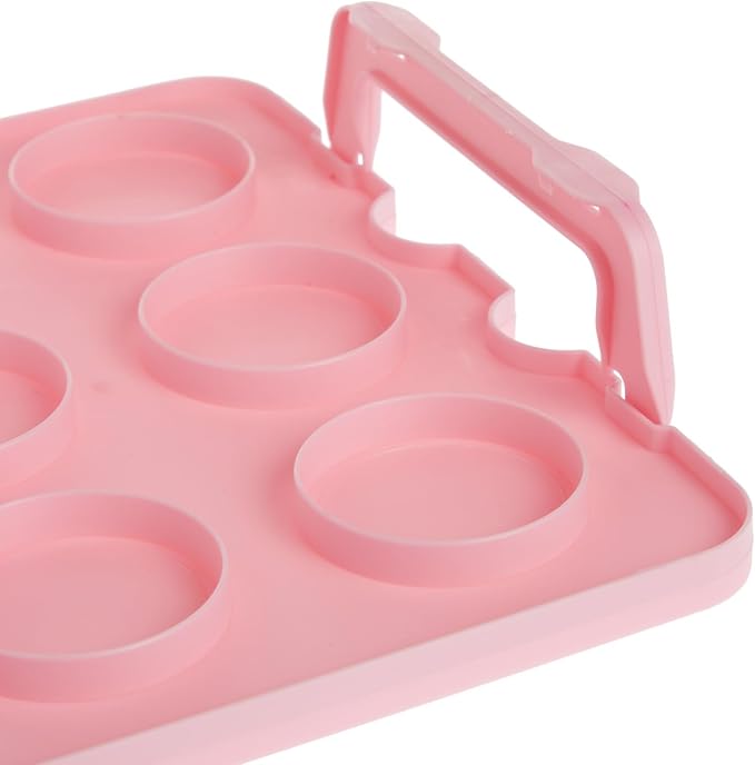 Juvale 3-Tier Cupcake Carrier - Airtight Plastic Container for Baking - Stackable Cupcake Containers & Removable Trays - Portable Cake Transport Holder - Holds 36, Pink, 13.5"x10.25"x10.75" - Image 5