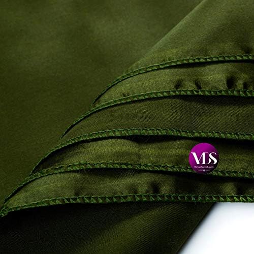 VDS - 200 Pieces | Satin Napkins 12 x 12 Inch Square | Kitchen & Dinner Table Napkins Cloths Handkerchief for Restaurant Bistro Wedding Christmas Birthday Party Dinner Decoration (Olive) - Image 3