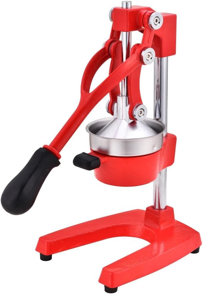 Courant Kitchen Orange Juice Squeezer Durable Easy-to-Clean, Professional Citrus Juicer Stainless Steel Lemon, Grapefruit Squeezer Sturdy Manual Citrus Press with Large Press Bowl, Easy Grip Red - Image 2
