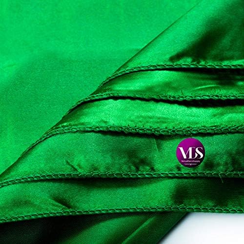 VDS - 150 Pieces | Satin Napkins 12 x 12 Inch Square | Kitchen & Dinner Table Napkins Cloths Handkerchief for Restaurant Bistro Wedding Christmas Birthday Party Dinner Decoration (Green) - Image 3