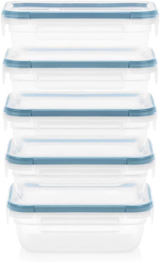 Snapware Total Solutions (3 Cup) Plastic Food Storage Containers Set, Airtight & Leakproof Locking BPA-Free Lids Tupperware, Freezer Dishwasher Microwave Safe (Pack of 10) - Image 9