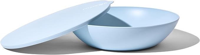Large Serving Bowl with Lid - Certified Recycled Food-Safe Plastic, BPA-Free, Dishwasher, Microwave, Fridge and Freezer Safe | 4.96qt | Blueberry by Unknown