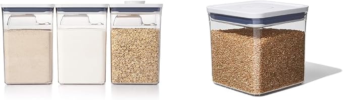 OXO Good Grips 6 Piece Canister Set with Scoops + OXO Good Grips POP Airtight Food Storage Container by OXO