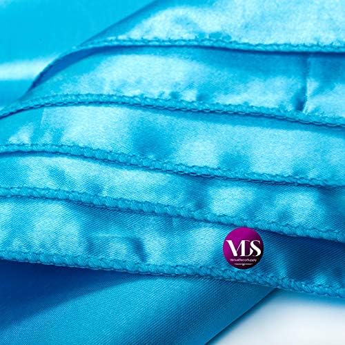 VDS - 75 Pieces | Satin Napkins 12 x 12 Inch Square | Kitchen & Dinner Table Napkins Cloths Handkerchief for Restaurant Bistro Wedding Christmas Birthday Party Dinner Decoration (Turquoise) - Image 3