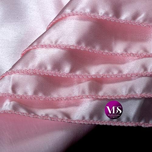 VDS - 125 Pieces | Satin Napkins 12 x 12 Inch Square | Kitchen & Dinner Table Napkins Cloths Handkerchief for Restaurant Bistro Wedding Christmas Birthday Party Dinner Decoration (Blush Pink) - Image 3