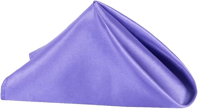 CVL 50 Pk, Satin Napkin 20"x20" Square Edge: Hemmed Material: 100% Polyester - Purple by Unknown