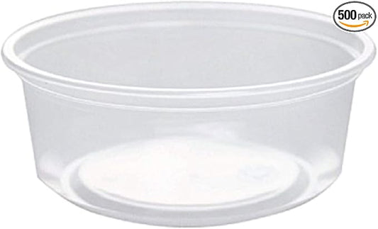 Karat [8oz - 500 ct] Clear PP Plastic Round Deli Food Container for Hot and Cold Food, BPA-Free, (FP-DC8-PP) by Karat