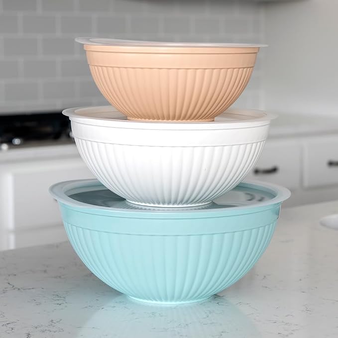 Nordic Ware Prep and Serve Mixing Bowls Set, 6-Piece, Earth-Tones - Image 4