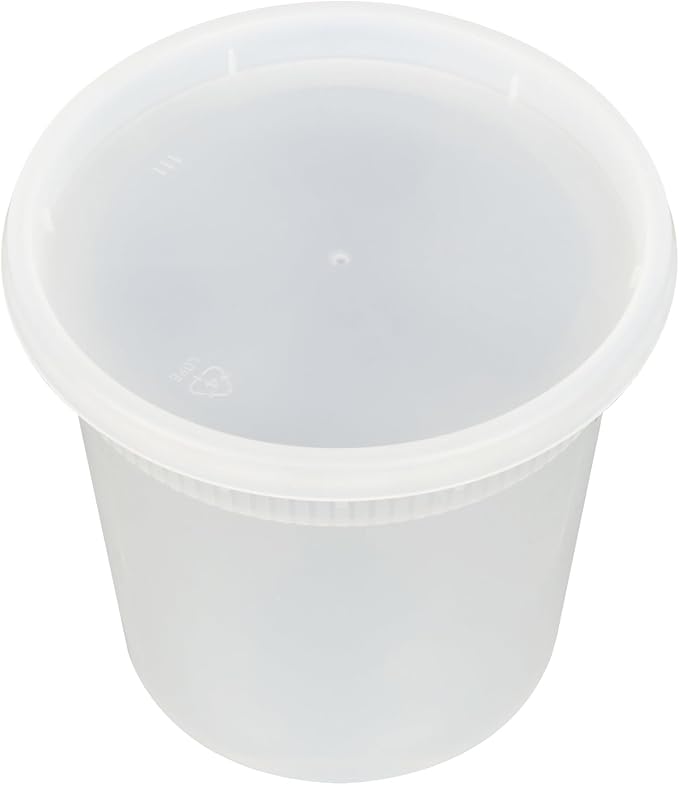 Restaurantware-Asporto 24 Ounce To Go Boxes, 25 Microwavable Round Soup Containers - Clear Plastic Lids Included, Do Not Contain BPA, Clear Plastic Catering Food Containers, Disposable by Restaurantware