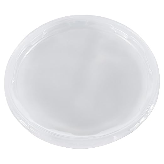 Clear Plastic Deli Containers Round Lids, Fits 8-32oz. Containers, Bulk Pack of 500, Universal Lid, Meal Prep, Strong Commercial Polypropylene, Food Service, Made in the USA by Waddington%C2%AENorthAmerica