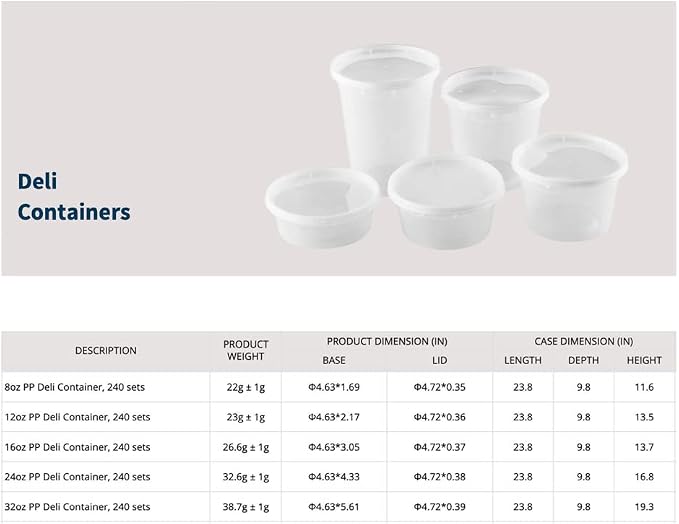 TIYA Food Containers - 8oz Bulk 240 Pack with Lids - Food Storage to-Go Containers - Reusable Microwavable Dishwasher Safe Cups - Airtight Leak Proof for Soups & Meal Prep - Image 4