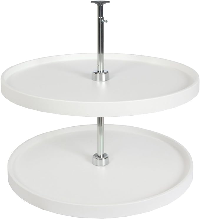 Knape & Vogt PFN32ST-W 31.5" by 32" by 32" Full-Round Polymer Lazy Susan Cabinet Organizer,White by KnapeVogt