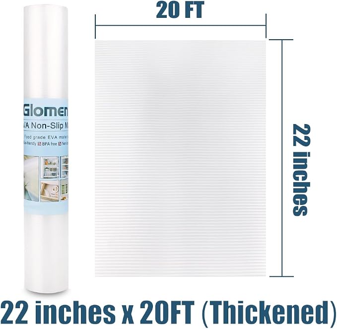 Shelf Liner, Non-Slip Cabinet Liner, Washable Oil-Proof for Kitchen Cabinet, Shelves, Refrigerator, Storage, Desks, 22 Inches x 20 FT, Non Adhesive Drawers Liner… (22 Inches x 20 FT, Thickened) - Image 7