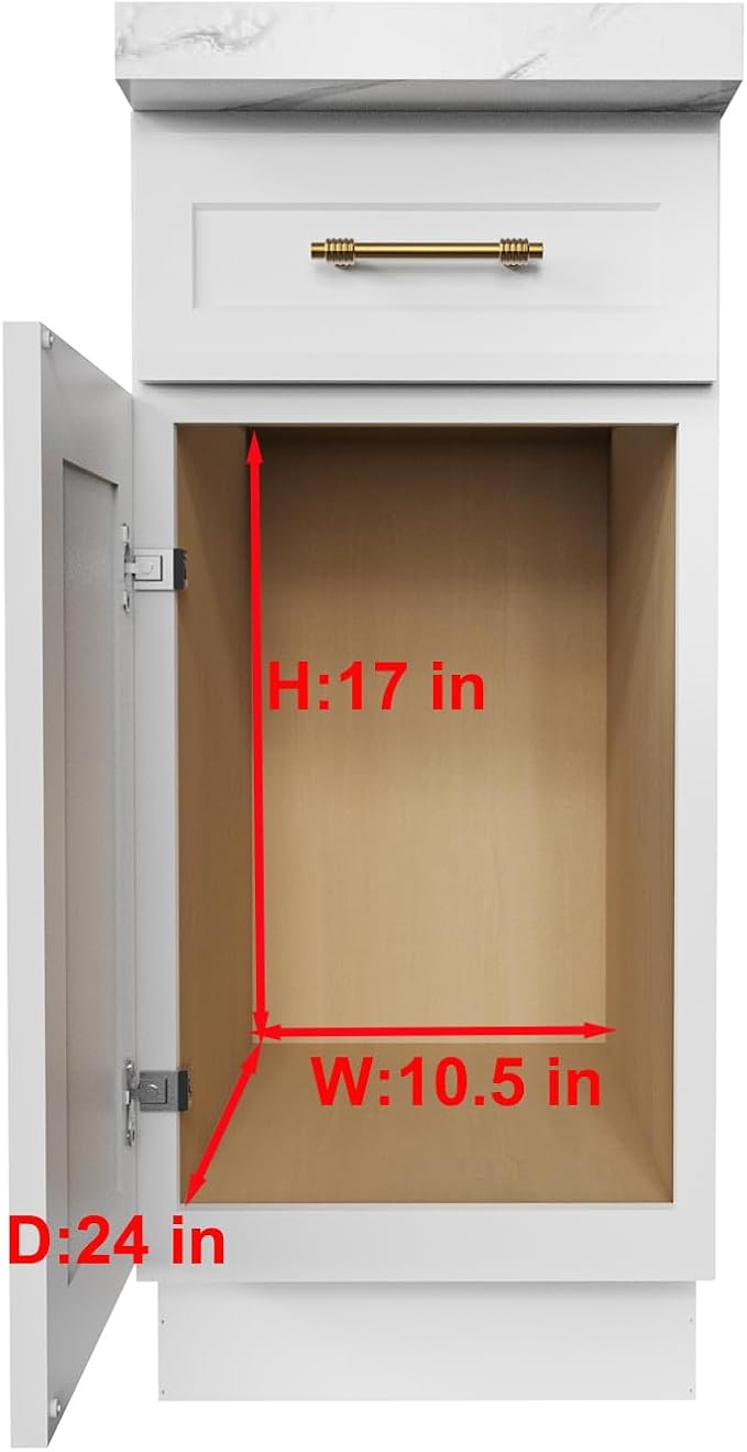 Sikarou Wood Pull Out Cabinet Organizer 2 Tie 9" W x 21" D, Heavy-Duty Sliding Drawers for Inside Cabinets Storage and Organization for Kitchen, Pantry, Bathroom - Image 3