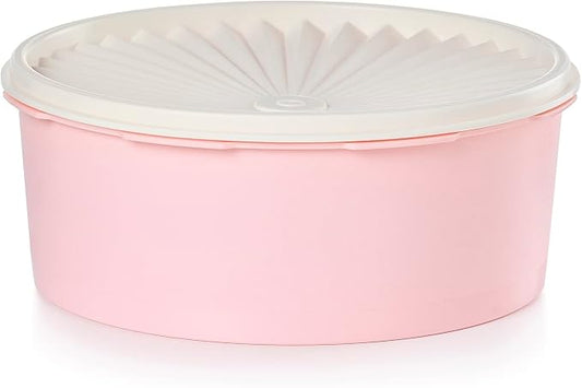 Tupperware Heritage Collection 7.6 Cup Cookie Canister, Vintage Light Pink Color, Dishwasher Safe and BPA Free Container (1.8 L) by Tupperware