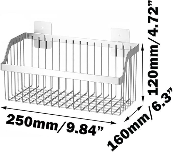 Metal Wire Hanging Basket, SUS304 Stainless Steel, 4-Pack Hanging Wall Organizer Basket, Wall Mounted Shelves, Organizing Baskets for Home Kitchen, Bathroom, Pantry Utility - Image 2
