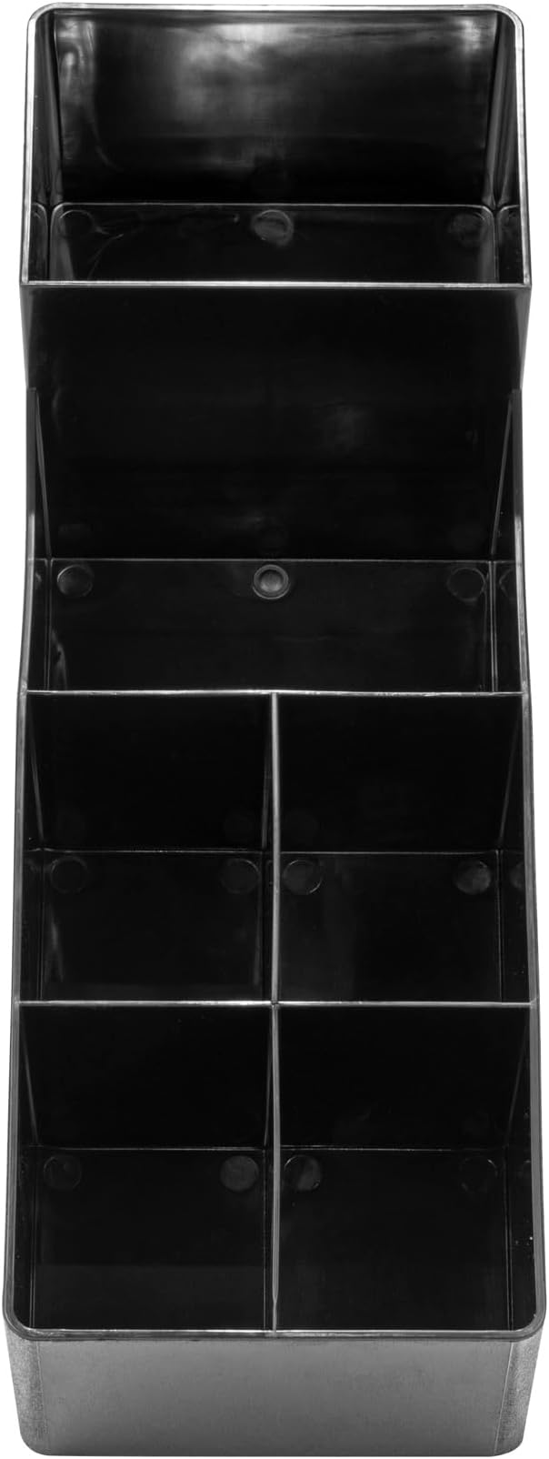 Restaurantware Restpresso Coffee Bar Organizer, 1 Count Durable 6 Compartments, Compact Size, Black Plastic Tabletop Coffee Supplies Organizer For Homes, Office Spaces, Breakrooms, and Lounges - Image 11
