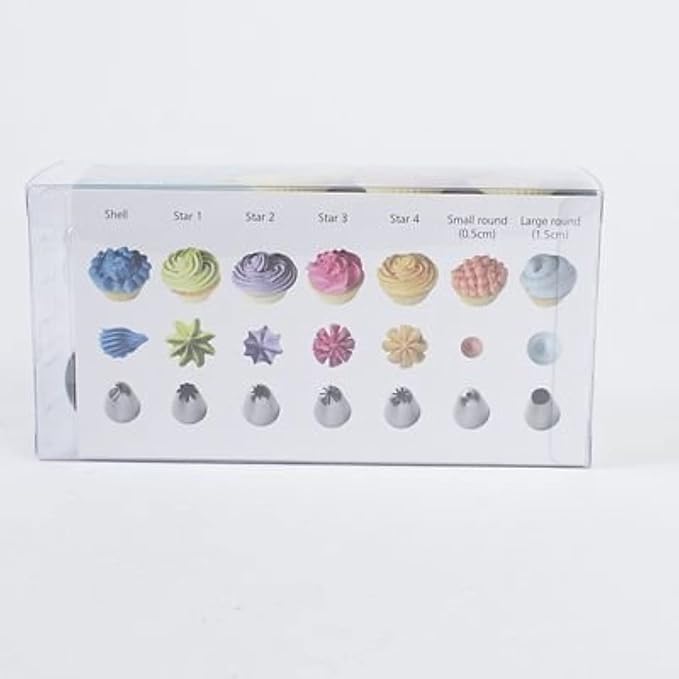 Lakeland Piping Nozzles & Reusable Bag Gift Set - 7 Pieces (Nylon, Silver) - Image 4