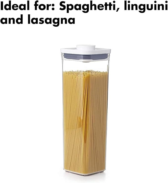 OXO Good Grips POP Container - Airtight Food Storage - 2.3 Qt Square (Set of 4) for Spaghetti and More - Image 3