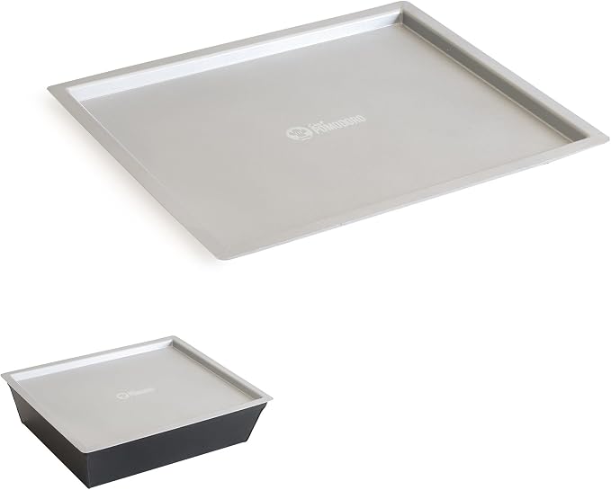 Chef Pomodoro Detroit Pizza Pan Lid, 8x10in, Anodized Aluminum, Lid Only | Lid Only, Pan Sold Separately; Fits Chef Pomodoro Detroit Pan Only; Retains Heat & Humidity, Prevents Drying, Stackable by ChefPomodoro