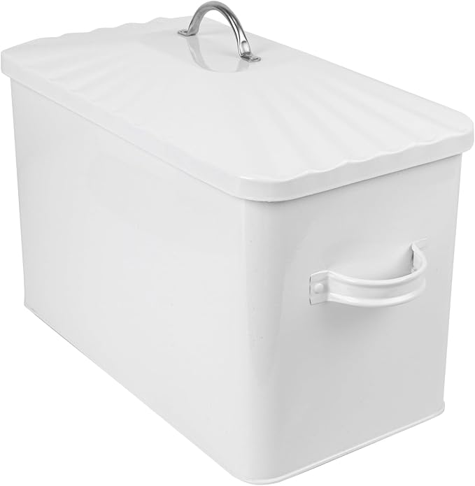 DreamsEden Large Bread Box, Metal Loaf Storage Container for Kitchen Countertop (White) - Image 4