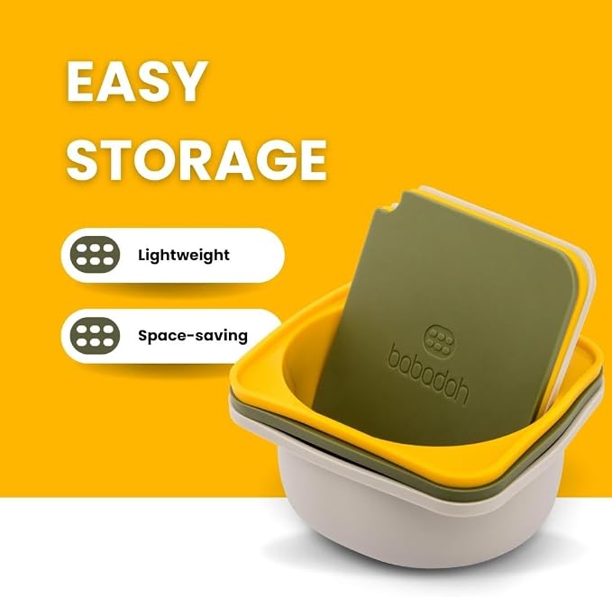 Babadoh Pizza Making Accessories | BIG Pizza Dough Proofing Containers with Lids | Set of 3 | Multi Yellow (1 Dough, 1 Olive, 1 Yellow) | Big Size (make 12-16" Pizzas) - Image 4