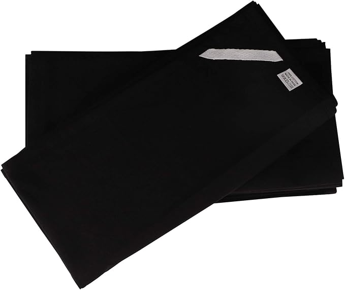 100% Cotton Flour Sack Towels – 12 Pack, 27x27 Inches, Black, Lint-Free, Pre-Washed, Hemmed Edges – Reusable Kitchen Towels for Cleaning, Embroidery, Printing & Crafts - Black - Image 3