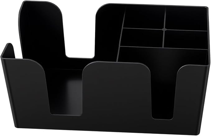 Commercial Cup and Lid Holder with Straw Organizer,Disposable Coffee Cup Condiment Dispenser for Countertop Org, Coffee Bar, Beverage Cup, Kitchen, Breakroom (Bar Caddy with 6 Compartments) - Image 8