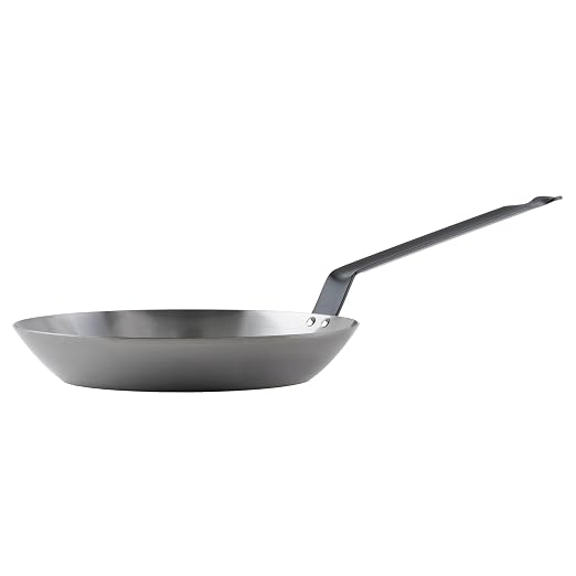 Winco 10 3/8" Carbon Steel Fry Pan French | Heavy-duty, Great for Sauteing, Searing and Frying by Winco