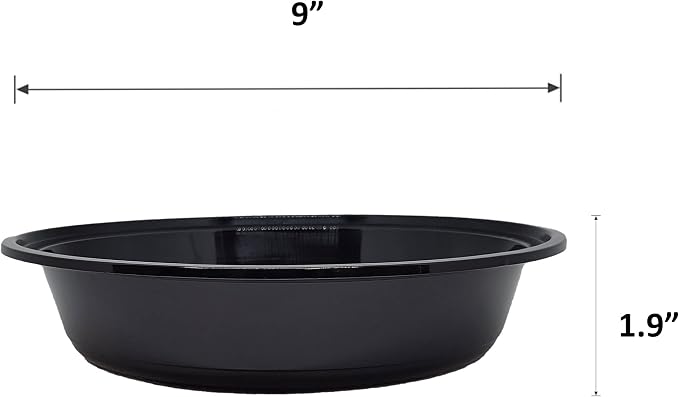 48 oz Round Food Containers Meal Prep Microwavable Reusable Plastic BPA Free Big Size Lunch box 50 Sets - Image 3