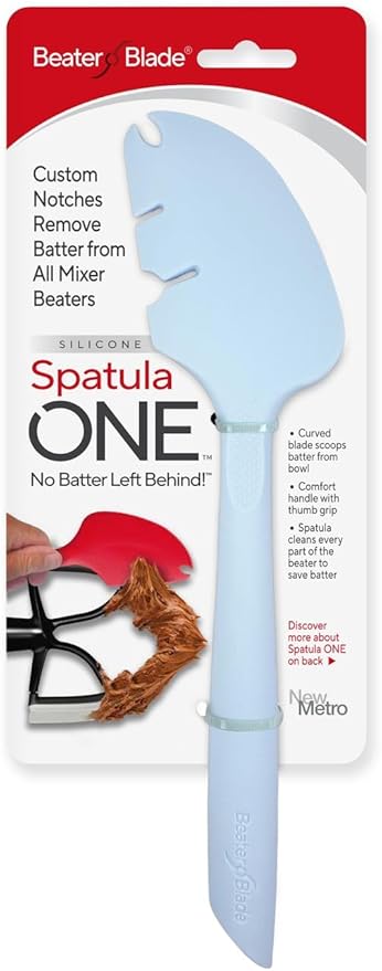 Silicone Spatula ONE Mixer Beater Scraper and Spatula, Glacier Blue by NewMetroDesign