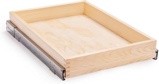 20”W x 21”D x 3”H Soft Close Slide Out Wood Drawer Organizer for Kitchen, (Cabinet Width>20.5 inches for Bottom Assembly, Width= 20 inches for Side Assembly) by Mulush