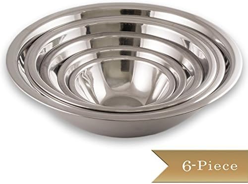 TrueCraftware-6 Piece Standard Stainless Steel Mixing Bowl Set - Mirror Finish Prep Bowls - 3/4 Qt, 1.5 Qt, 3 Qt, 4 Qt, 5 Qt and 8 Qt - Image 4