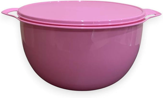 Tupperware Thatsa Mega Bowl Mixing Bowl 42 Cups 10L Pink with Matching Lid by Tupperware