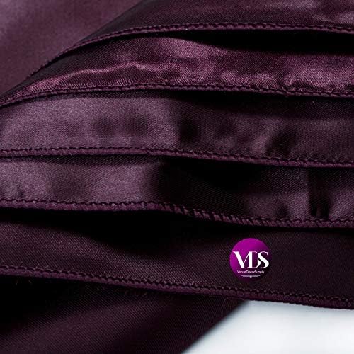 VDS - 125 Pieces | Satin Napkins 20 x 20 Inch Square | Kitchen & Dinner Table Napkins Cloths Handkerchief for Restaurant Bistro Wedding Christmas Birthday Party Dinner Decoration (Plum) - Image 3