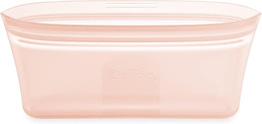 Zip Top Reusable Food Storage Bags | Snack Bag [Peach] | Silicone Meal Prep Container | Microwave, Dishwasher and Freezer Safe | Made in the USA by ZipTop