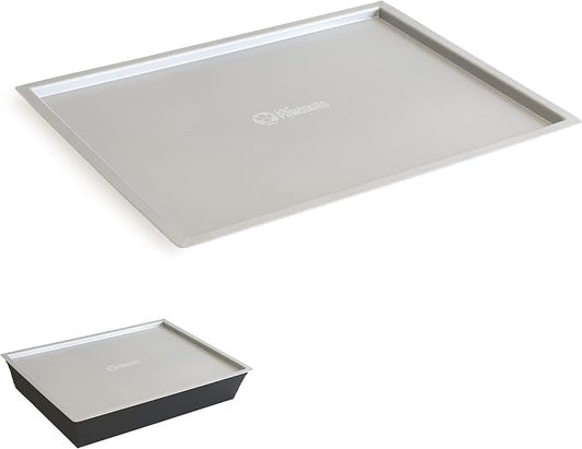Chef Pomodoro Detroit Pizza Pan Lid, 10x14in, Anodized Aluminum, Lid Only | Lid Only, Pan Sold Separately; Fits Chef Pomodoro Detroit Pan Only; Retains Heat & Humidity, Prevents Drying, Stackable by ChefPomodoro