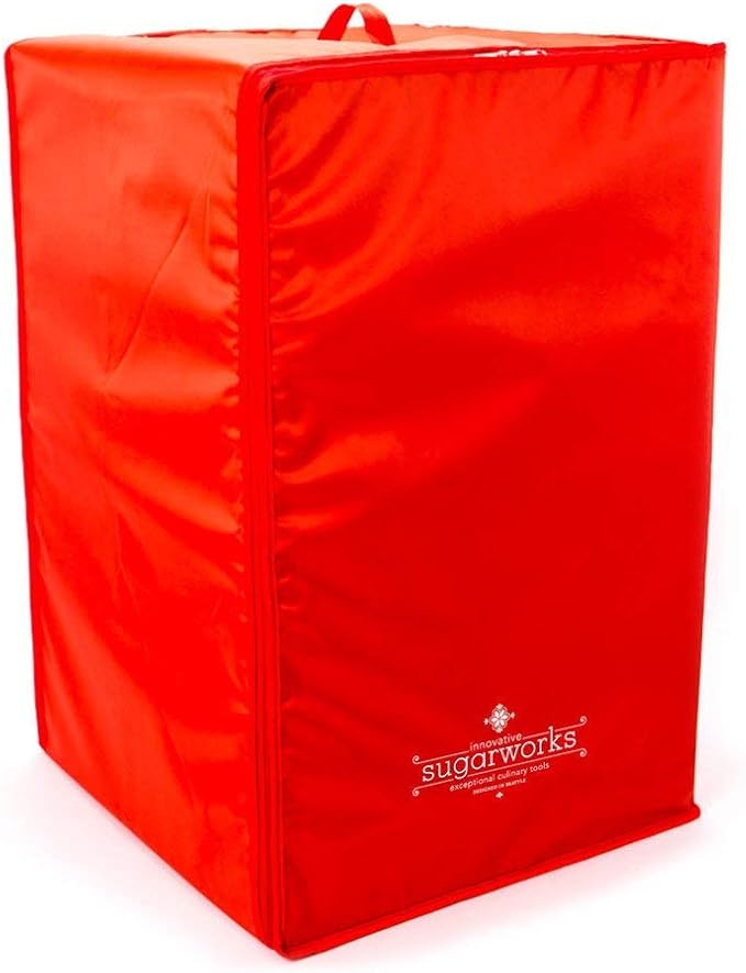 Innovative Sugarworks Medium Cake Porter with Insulated Cover and Cake Carrier, 18" x 18" x 25", White - Image 3