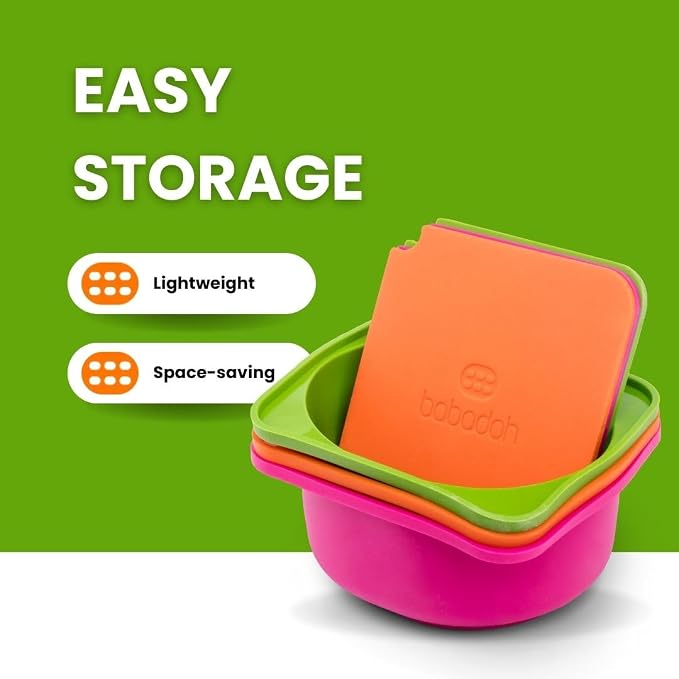 Babadoh Pizza Making Accessories | Pizza Dough Proofing Containers with Lids | Set of 6 | Multi Bright (2 Berry, 2 Orange, 2 Lime) | Original Size (make 12" Pizzas) - Image 4