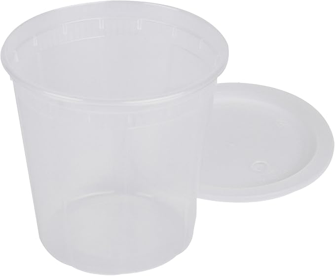 Restaurantware Plastic Food Container 100 Pack of 32 oz Clear Microwave-Safe Storage Container With Lid Leakproof Round Shape Disposable Freezer-Safe - Image 15