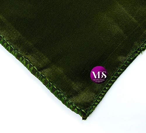 VDS - 150 Pieces | Satin Napkins 20 x 20 Inch Square | Kitchen & Dinner Table Napkins Cloths Handkerchief for Restaurant Bistro Wedding Christmas Birthday Party Dinner Decoration (Olive) - Image 5