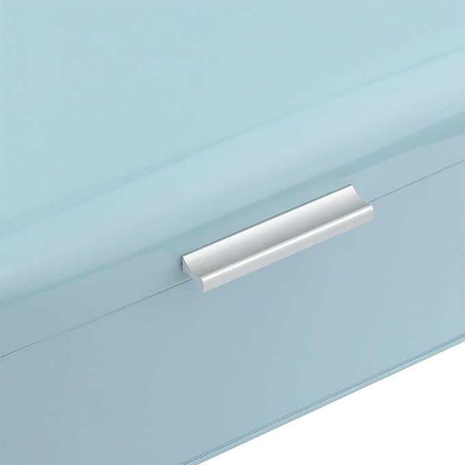 Cocoarm Solid Color Bread Box for Kitchen Countertop, Metal Bread Storage Bin Large Capacity Kitchen Storage Container for Pastries,Loaves, Dry Food (Blue) - Image 4