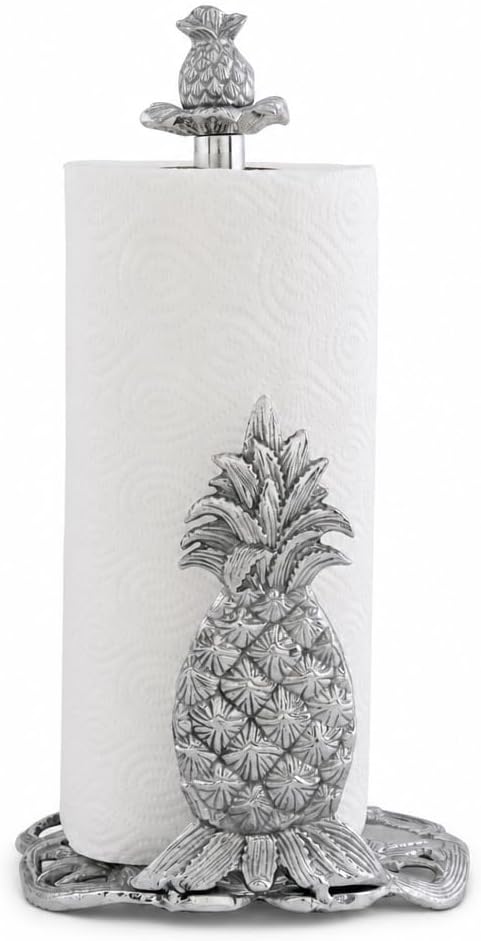 Arthur Court Pineapple Paper Towel Holder Decorative Aluminum Metal 14.5 Inch for Kitchen Countertop by ArthurCourt