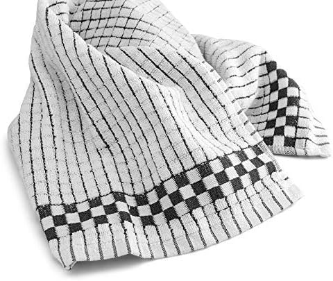 XLNT Highly Absorbent Kitchen Dish Towels 100% Cotton 18x28 inch – Ultra-Thick Dishcloths – Premium Weave for Drying & Cleaning – Soft, Durable & Lint-Free – Pack of 2 Black - Image 2